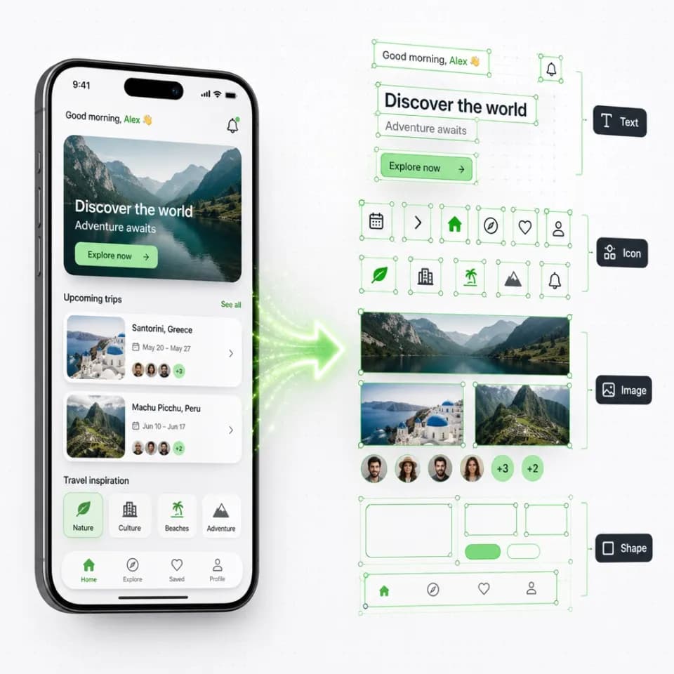 Entrada: Captura de tela de UI