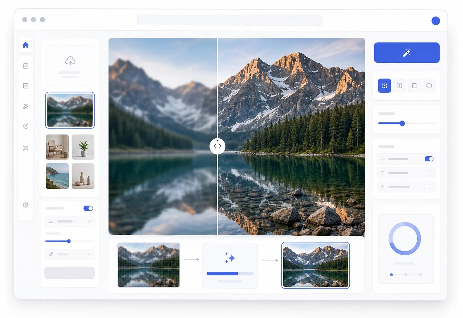 AI image upscaler di Codia Studio