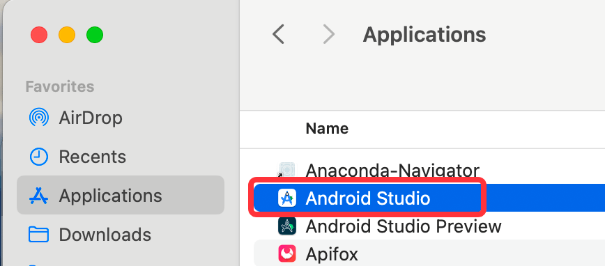 Double Click to Open Android Studio