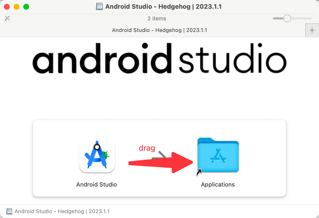 Drag Android Studio to Applications